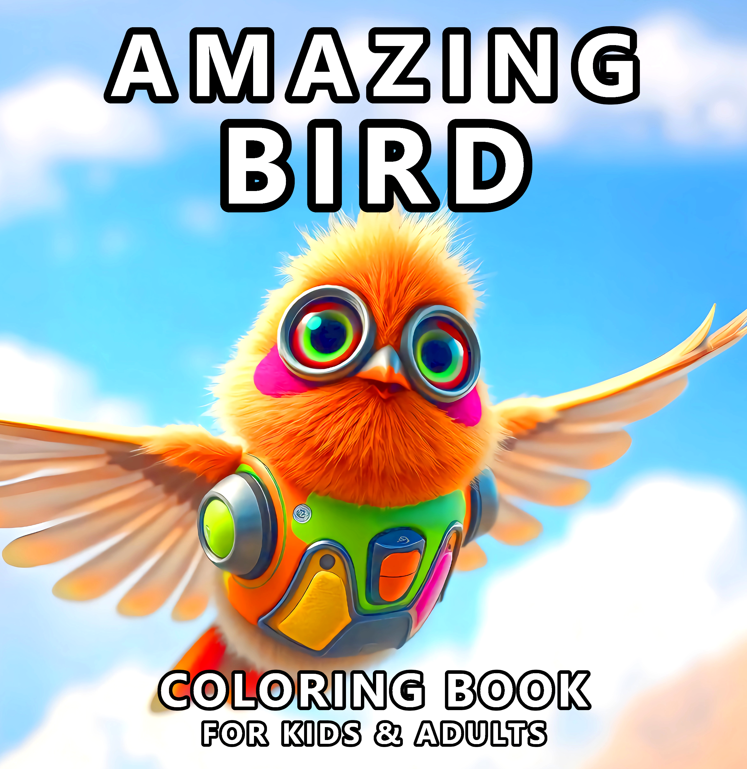 Bird coloring book for kids